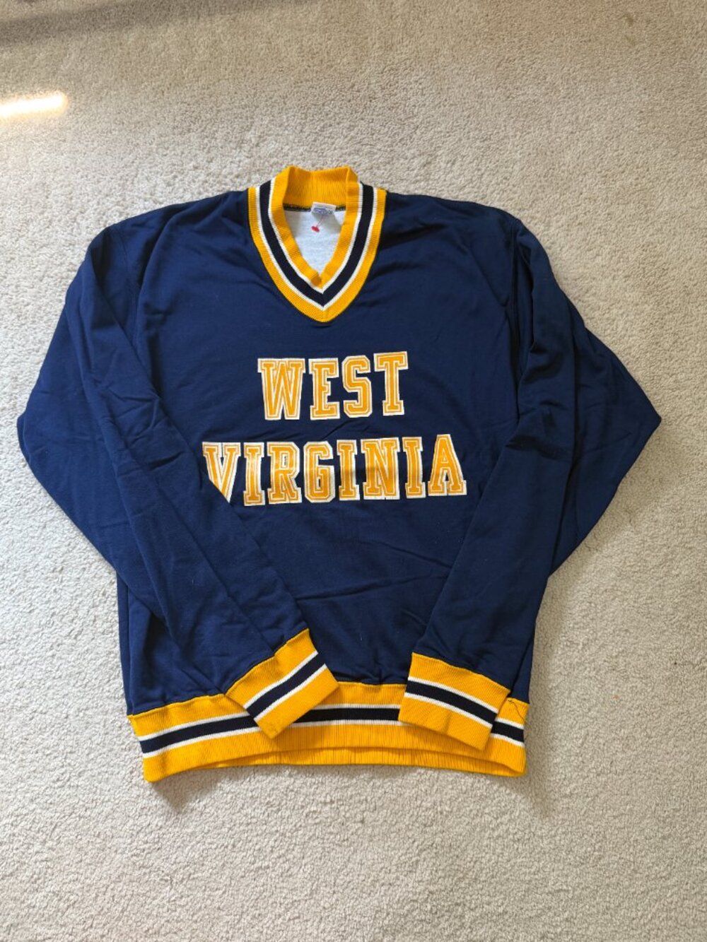 Vintage West Virginia Russell Athletic V-Neck Sweatshirt